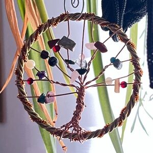 Colorful Gemstone Tree of Life wall Accent